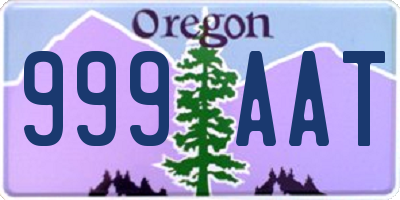 OR license plate 999AAT