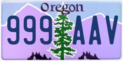 OR license plate 999AAV