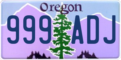 OR license plate 999ADJ