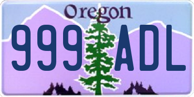 OR license plate 999ADL