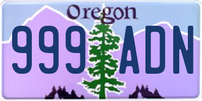 OR license plate 999ADN