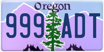 OR license plate 999ADT