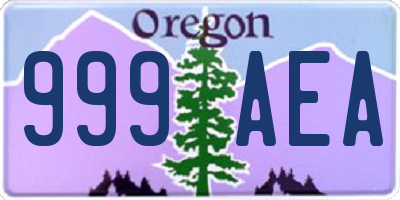 OR license plate 999AEA