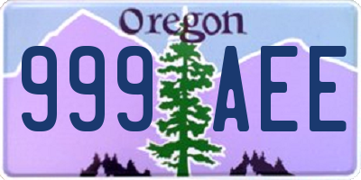 OR license plate 999AEE