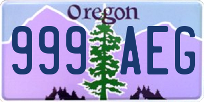 OR license plate 999AEG