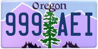 OR license plate 999AEI