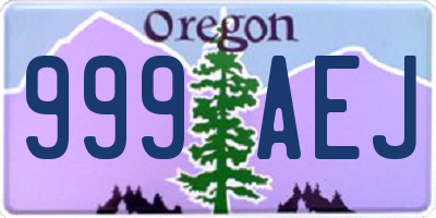 OR license plate 999AEJ