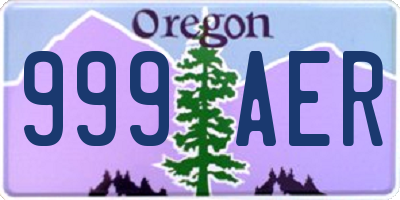 OR license plate 999AER