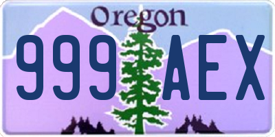 OR license plate 999AEX