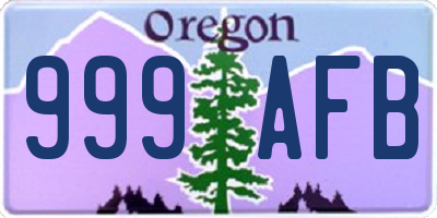 OR license plate 999AFB