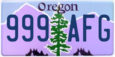 OR license plate 999AFG