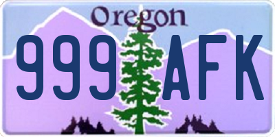 OR license plate 999AFK