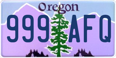 OR license plate 999AFQ