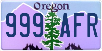 OR license plate 999AFR