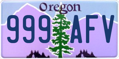 OR license plate 999AFV