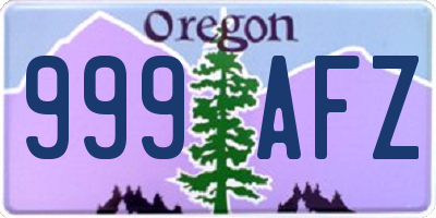 OR license plate 999AFZ