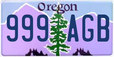 OR license plate 999AGB