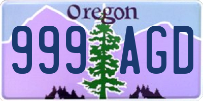 OR license plate 999AGD