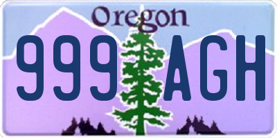 OR license plate 999AGH