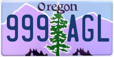 OR license plate 999AGL