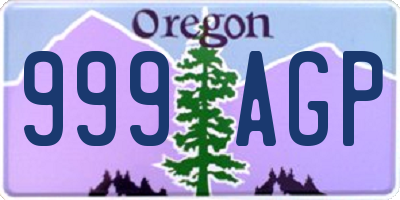 OR license plate 999AGP