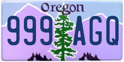 OR license plate 999AGQ