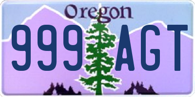 OR license plate 999AGT