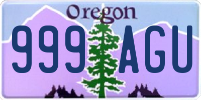 OR license plate 999AGU