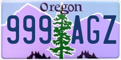 OR license plate 999AGZ