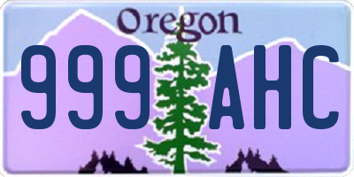 OR license plate 999AHC