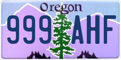 OR license plate 999AHF