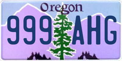 OR license plate 999AHG