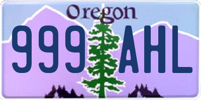 OR license plate 999AHL