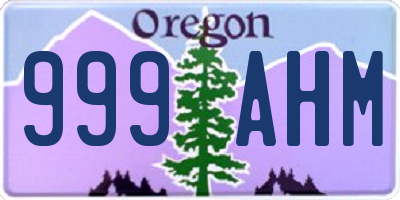 OR license plate 999AHM