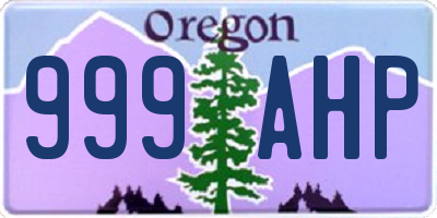 OR license plate 999AHP