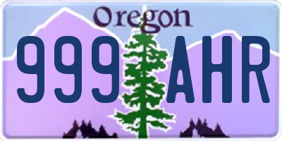 OR license plate 999AHR