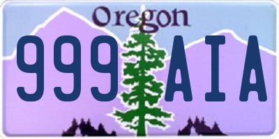 OR license plate 999AIA