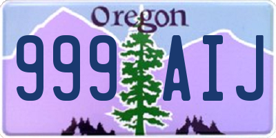 OR license plate 999AIJ