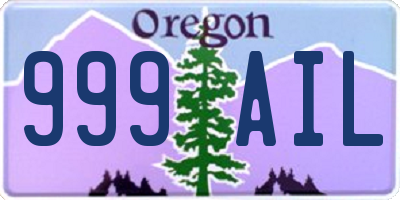 OR license plate 999AIL