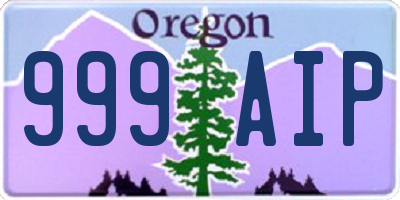 OR license plate 999AIP