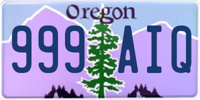 OR license plate 999AIQ