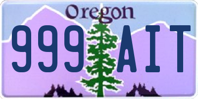 OR license plate 999AIT