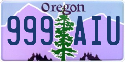 OR license plate 999AIU