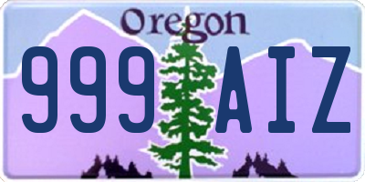 OR license plate 999AIZ