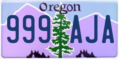 OR license plate 999AJA