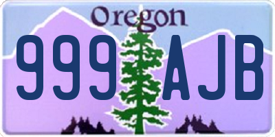 OR license plate 999AJB