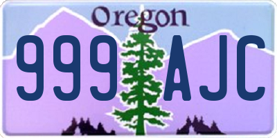 OR license plate 999AJC
