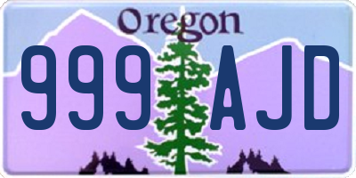 OR license plate 999AJD