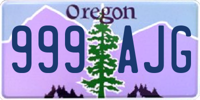 OR license plate 999AJG
