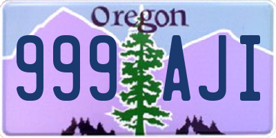 OR license plate 999AJI